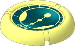 Constraction Disc  5 x  5 Projectile with Bionicle Kanoka 279 Ga-Metru Pattern