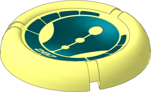 Constraction Disc  5 x  5 Projectile with Bionicle Kanoka 287 Ga-Metru Pattern