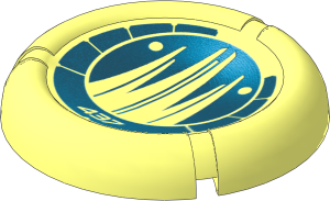 Constraction Disc  5 x  5 Projectile with Bionicle Kanoka 437 Ko-Metru Pattern
