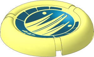 Constraction Disc  5 x  5 Projectile with Bionicle Kanoka 447 Ko-Metru Pattern