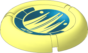 Constraction Disc  5 x  5 Projectile with Bionicle Kanoka 473 Ko-Metru Pattern