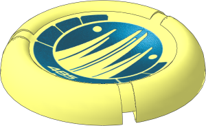 Constraction Disc  5 x  5 Projectile with Bionicle Kanoka 485 Ko-Metru Pattern