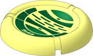 Constraction Disc  5 x  5 Projectile with Bionicle Kanoka 543 Le-Metru Pattern