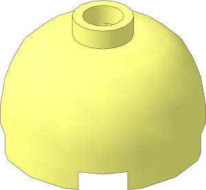 Cylinder  2 x  2 with Dome Top with Axle Hole and Vented Stud