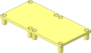 Scala Platform  7 x 14 x  1.333 With 8 Legs