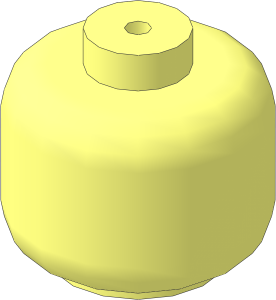 Minifig Baby Head with Neck