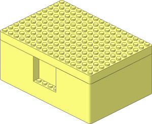 Container 16 x 11 x  6 Box Bygglek with Lid