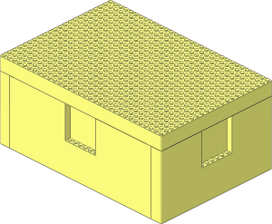 Container 32 x 22 x 12 Box Bygglek with Lid