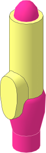 Minifig Pen with Medium Lilac Tip and Cap Pattern
