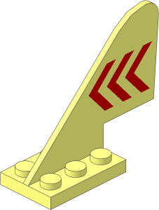 Tail  2 x  5 x  3.667 Plane with 3 Red Arrows Pattern