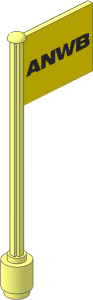 Flag on Flagpole Type 5 with ANWB Logo Sticker