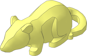 Animal Rat with Bent Tail