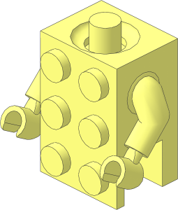 Minifig Torso Brick  2 x  3 with Arms