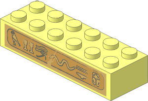 Brick  2 x  6 with Hieroglyphs Sticker