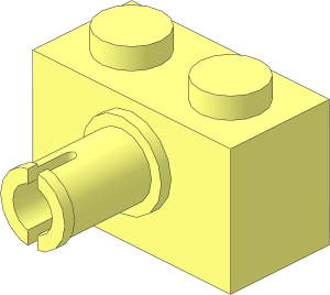 Brick  1 x  2 with Pin