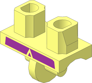 Minifig Hips with Purple Greatcoat Pattern