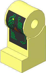 Minifig Leg Right with Insectoids Green Circuitry Pattern