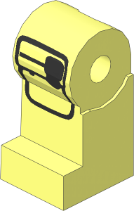 Minifig Leg Right with Zippered Pocket Pattern