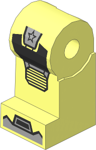 Minifig Leg Right with War Machine Armoured Suit Kneepad Pattern
