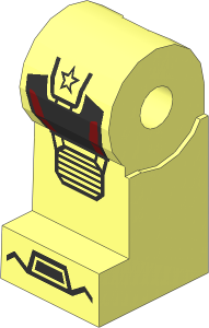 Minifig Leg Right with Iron Patriot Armoured Suit Kneepad Pattern