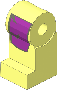 Minifig Leg Right with Purple Greatcoat with Dark Grey Border Pattern