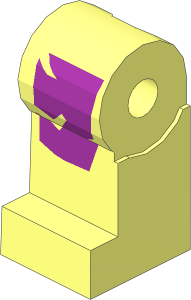 Minifig Leg Right with Purple Greatcoat Pattern