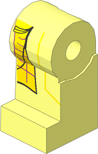 Minifig Leg Right with SW Medium Lavender Cloth Pattern