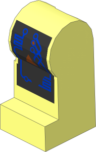 Minifig Leg Left with Insectoids Blue Circuitry Pattern