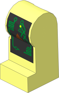 Minifig Leg Left with Insectoids Green Circuitry Pattern