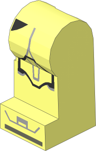 Minifig Leg Left with SW Clone Trooper Black, Light Bluish Grey Markings and Knee Pad Pattern