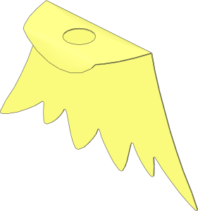 Minifig Cape Cloth Scalloped  6 Points (Formed)