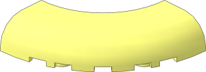 Brick  5 x  5 x  1 Corner Round with Curved Top