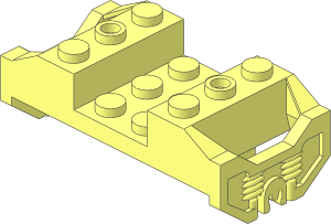 Train Wheel Bogie With Pin Slots without Wheelset