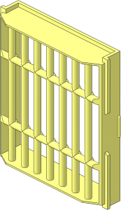 Bar  2 x  8 x  8 Sliding Grille