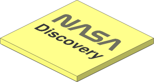 Tile  6 x  6 with Groove and Underside Studs with "Discovery" and "NASA" Pattern