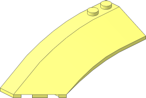 Slope Brick Round  3 x  8 x  2 Left