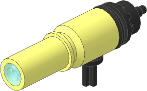 Pneumatic Fire Hose Nozzle with Simulated Jet (Retracted)
