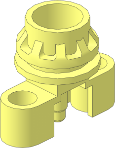 Technic Beam  3 with Pneumatic Hose and Bladder Attachments