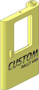 Train Door  1 x  4 x  5 Right with "CUSTOM RALLY VAN" Sticker