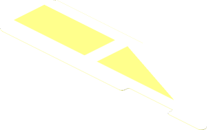 Sticker  2.0 x  7.0 with SW Y-wing Cockpit Right Side