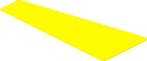 Sticker  1.5 x  3.3 Trapezoid Yellow Right
