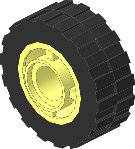 Wheel Rim  8 x 11.2 with Centre Groove and Peghole with Tyre  6.4/ 75 x  8 Shallow Offset Tread