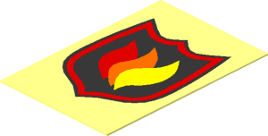 Sticker  1.5 x  1.0 with Fire Logo