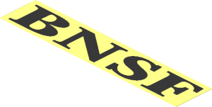 Sticker  1.7 x  8.4 with Black "BNSF"
