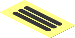 Sticker  0.9 x  1.9 with Horizontal Grille