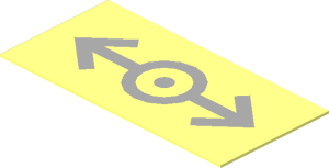 Sticker  0.6 x  1.2 with Light Bluish Grey Train Logo (2006)