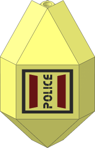 Panel  3 x  3 x  6 Corner Convex with Space Police Left Pattern