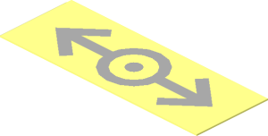 Sticker  0.7 x  2 with Light Bluish Grey Train Logo (2006)