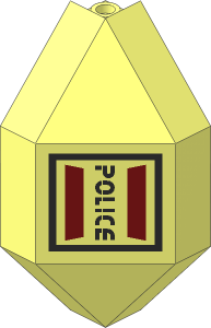 Panel  3 x  3 x  6 Corner Convex with Space Police Right Pattern