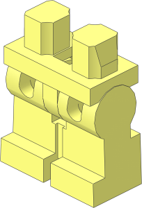 Minifig Hips with Spring Legs (Straight)